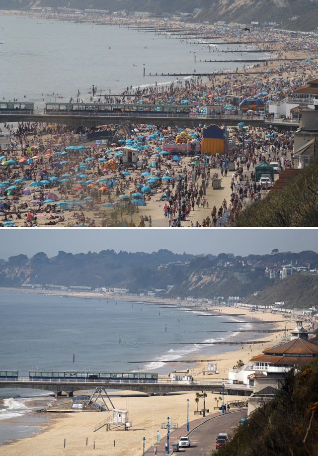 Scenes from Bournemouth beach
