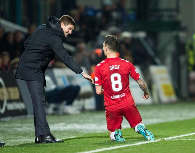 Gerrard admits Docherty's progress has been blocked by Ryan Jack's red-hot form