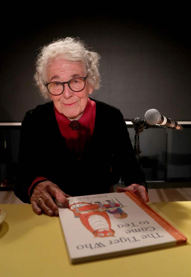 Judith Kerr, author of The Tiger Who Came To Tea, during a reading to celebrate the 50th anniversary of the book 