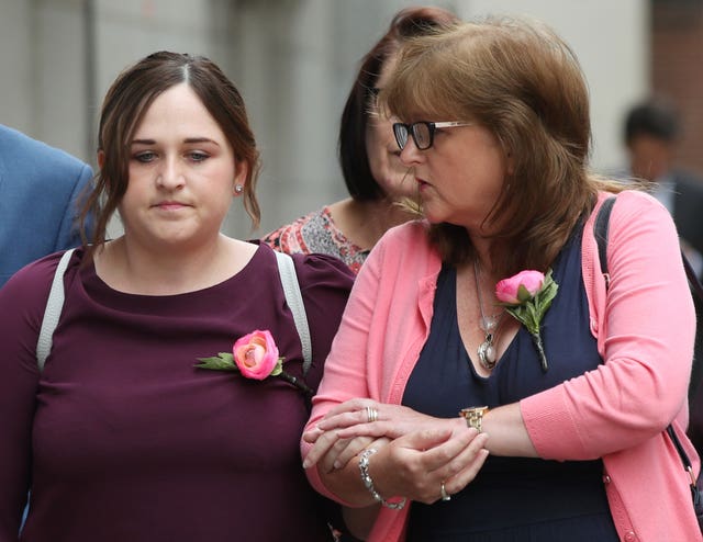 Charlotte Brown's sister Katie and mother Roz Wicken