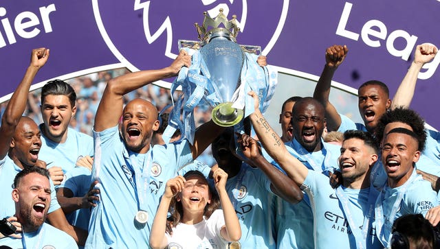 Manchester City won the title with a record 100 points last season