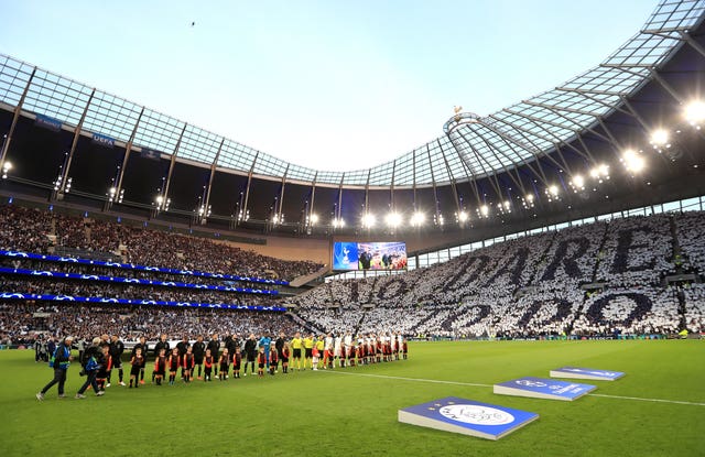 Tottenham's new stadium has a section of seats that can easily be converted into a standing area 