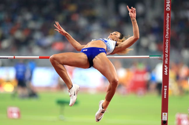 Johnson-Thompson matched Thiam's effort in the high jump