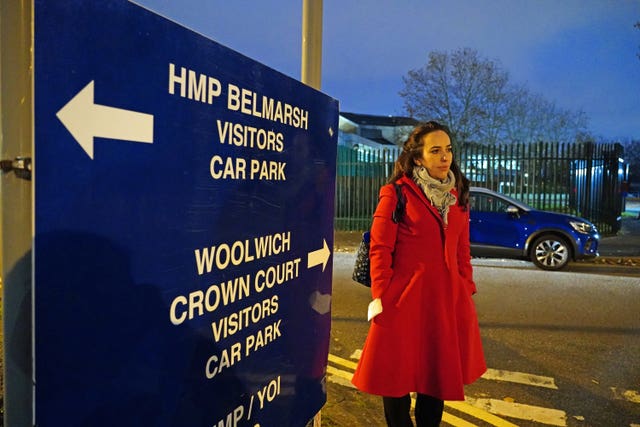 Stella Moris following a visit to her partner Julian Assange in Belmarsh Prison, London, where he is being held while the United States continues legal moves to extradite him