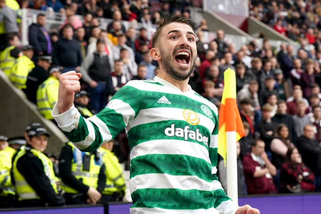 Greg Taylor celebrating a goal