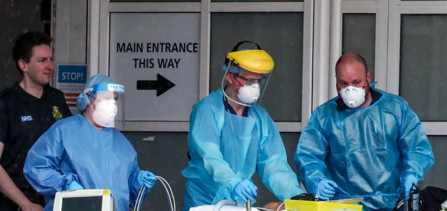 Health workers wearing PPE