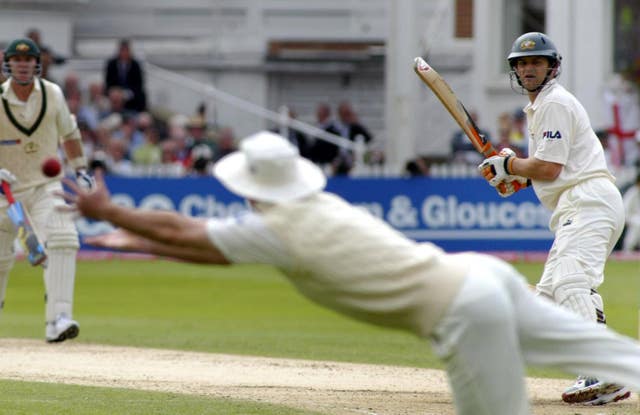 Andrew Strauss took a memorable catch in 2005