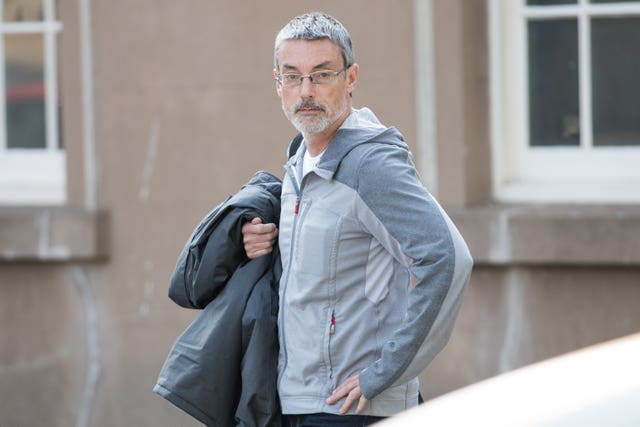 Simon Hayes arriving at Worcester Crown Court