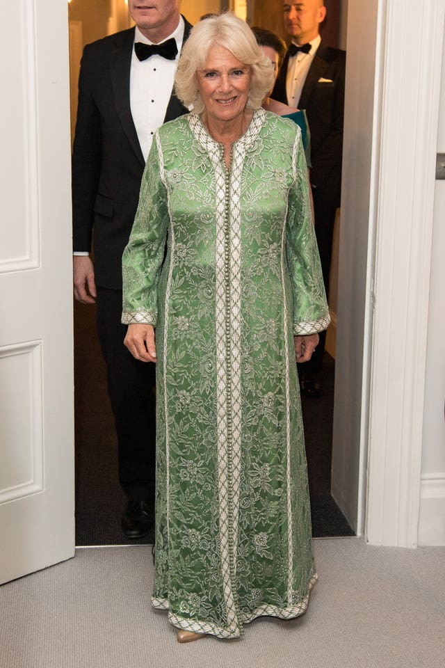 The Duchess of Cornwall during a St Patrick’s Day Dinner at the Embassy of Ireland in Belgravia, London