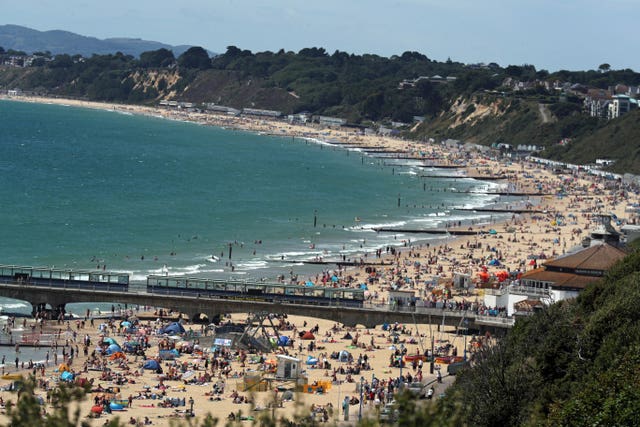 The start of the month saw crowds flock to Bournemouth beach - as temperatures reached the mid-30s