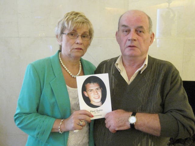 Breege and Stephen Quinn, parents of murder victim Paul Quinn