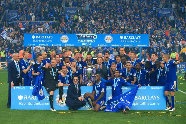 Leicester were memorably crowned Premier League champions three years ago (Nick Potts/PA) 