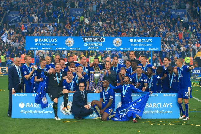 Leicester were memorably crowned Premier League champions three years ago (Nick Potts/PA) 