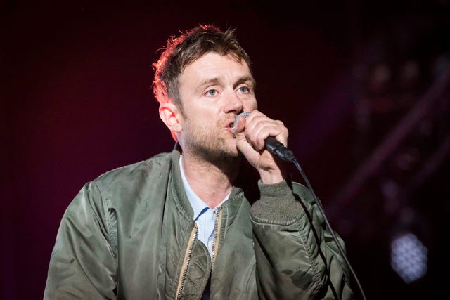 Damon Albarn of Blur performs live on day three of the Isle of Wight Festival 2015