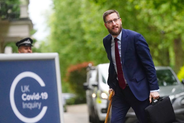 Cabinet Secretary Simon Case arrives to give evidence