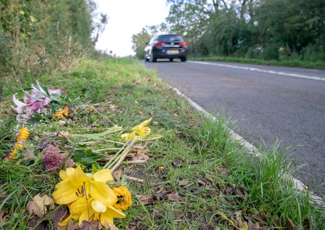 The scene of the crash outside RAF Croughton