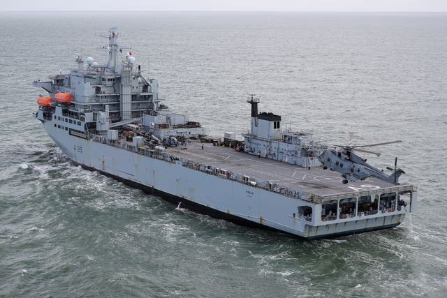 The RFA Argus off the coast of Honduras