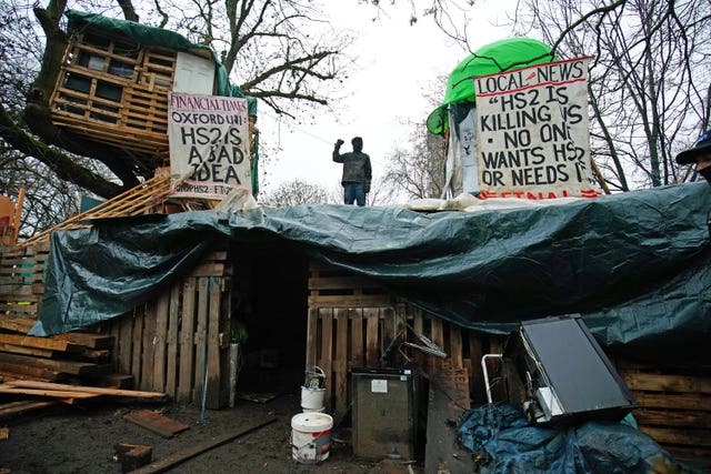 The encampment in Euston Square Gardens