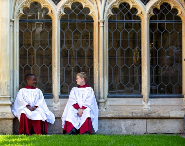 Nathan Mcharo and Leo Mills are among 12 choirboys who form part of the Choir of St George's Chapel (Steve Parsons/PA)