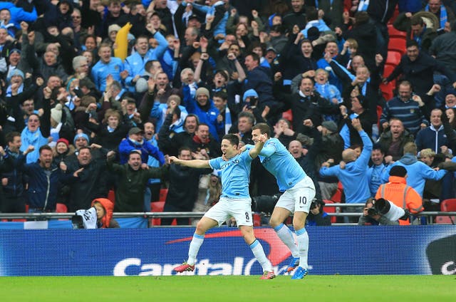 Samir Nasri (left) scored a superb goal in the victory over Sunderland