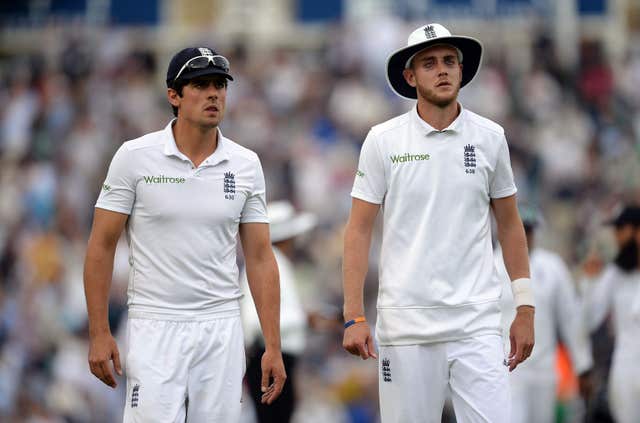 Cook (left) and Broad (right) were long-time England team-mates