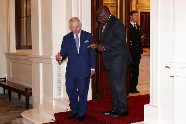 Mr Ramaphosa with the King at Buckingham Palace