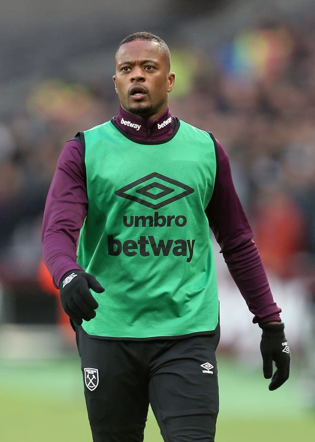 Patrice Evra most recently played for West Ham