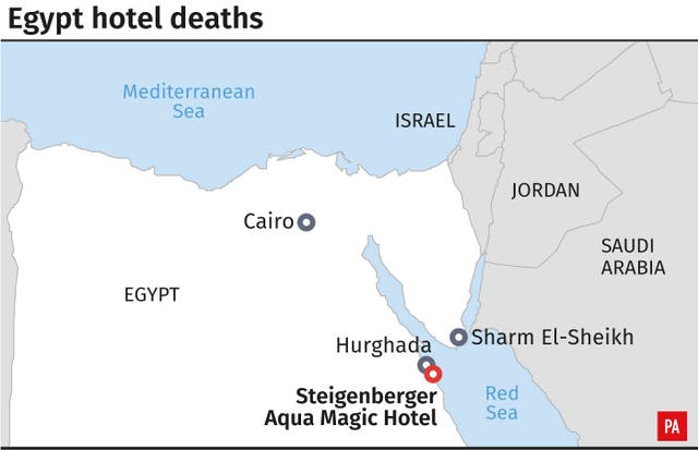 Egypy hotel deaths map