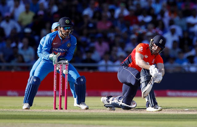 Can England captain Eoin Morgan (right) help his side get the better of India?