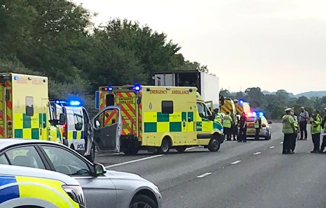 People found in lorry on M11