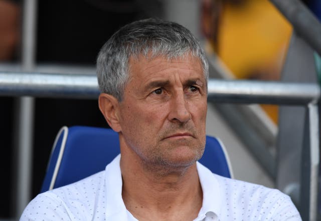 Quique Setien during his spell as Real Betis manager 