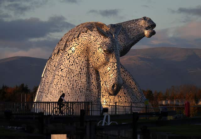 The Kelpies near Falkirk have gone on to win numerous awards (Andrew Milligan/PA)