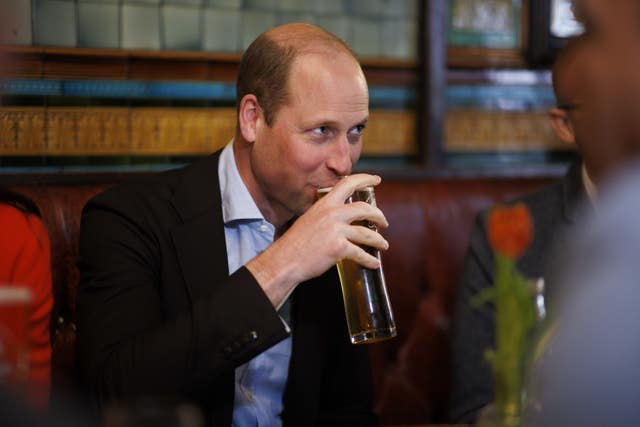 William tries a pint of Kingmaker in the Dog & Duck pub in Soho