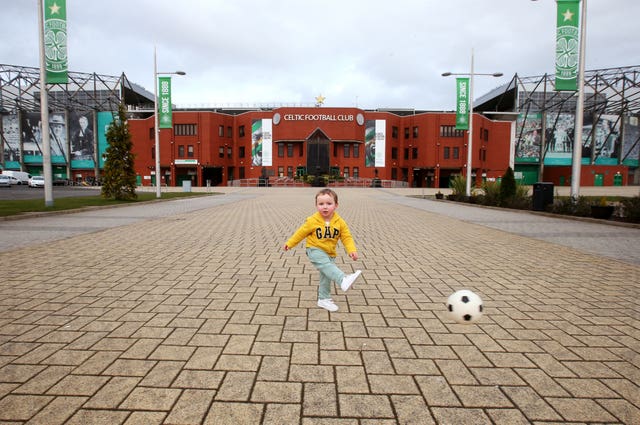 Celtic Park lies idle like all Scottish grounds 