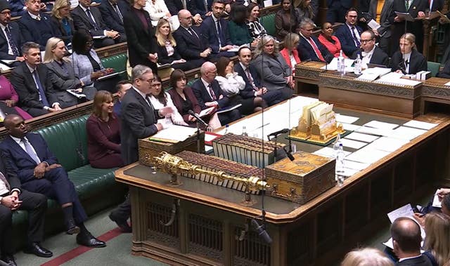 Sir Keir Starmer speaking during Prime Minister’s Questions in the House of Commons