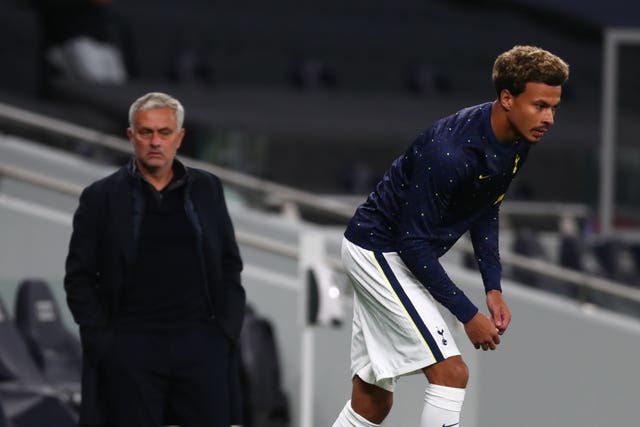 Jose Mourinho, left, has used Dele Alli sparingly this season