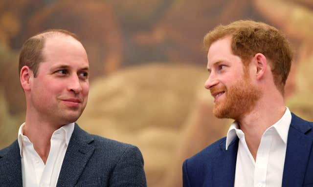Royal brothers William and Harry (Toby Melville/PA)