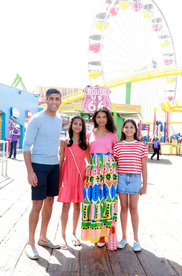 Rishi Sunak on holiday