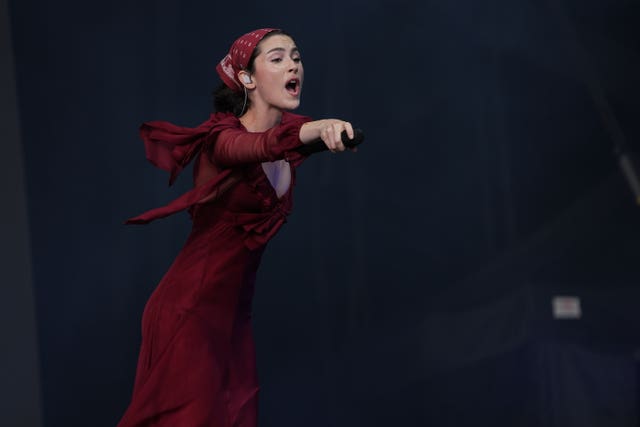 Gracie Abrams performing on the Other Stage during the Glastonbury Festival at Worthy Farm in Somerset in 2025