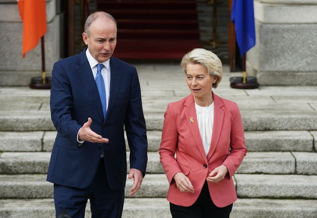 Taoiseach Micheal Martin with European Commission president Ursula von der Leyen
