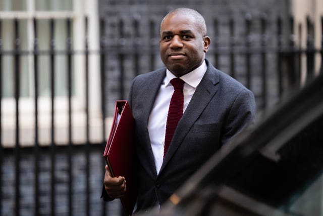David Lammy leaves 10 Downing Street following a Cabinet meeting