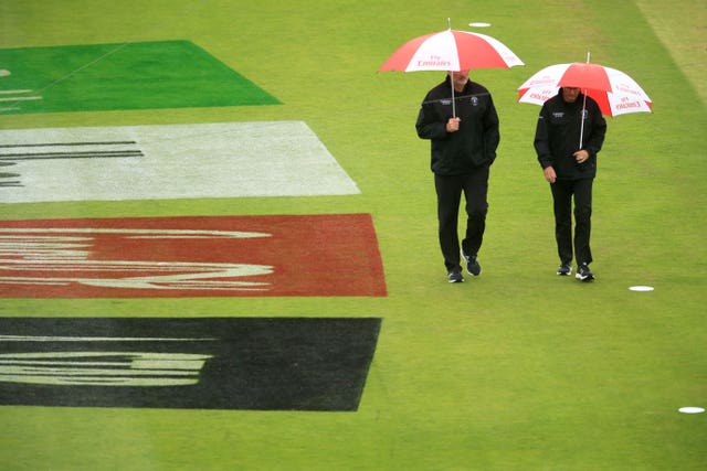 The umpires were forced to abandon South Africa's game against the West Indies.