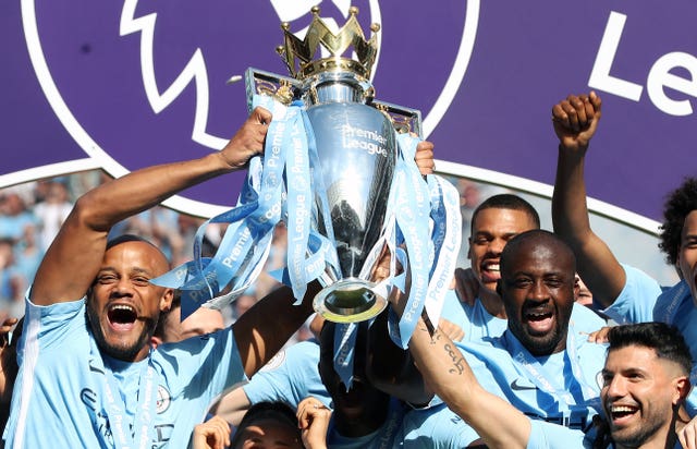 Vincent Kompany has won the Premier League trophy three times with Manchester City (Martin Rickett/PA).