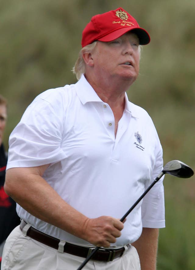 US President Donald Trump is a keen golfer (Andrew Milligan/PA)