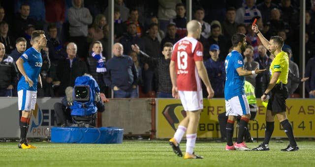 Ryan Jack has been sent off four times this season (Jeff Holmes/PA)