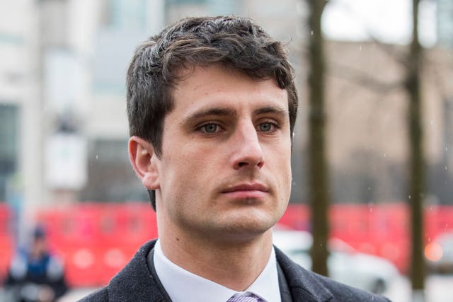 Blane McIlroy arrives at Belfast Crown Court (Liam McBurney/PA)