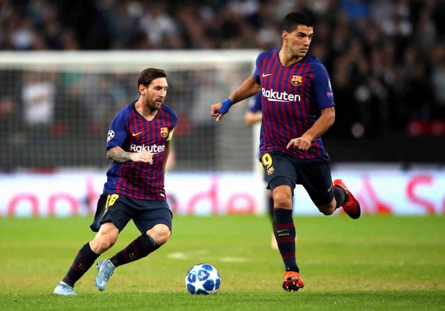 Lionel Messi (left) and Luis Suarez (right) ripped Valencia apart