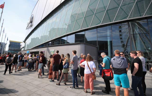 Fans queuing outside the Echo Arena