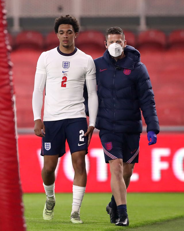 Alexander-Arnold was injured on England duty