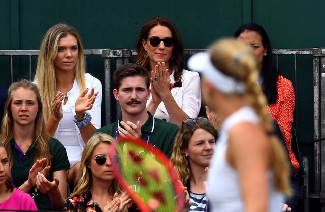 She was cheering on Brit Harriet Dart